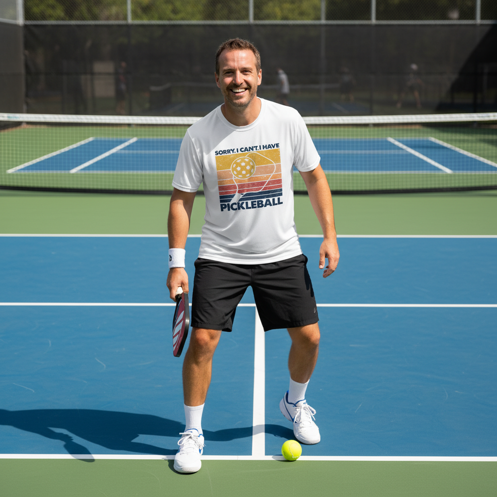 Sorry, I Can’t. I Have Pickleball. Retro v2 Unisex T-Shirt - Picklechillz