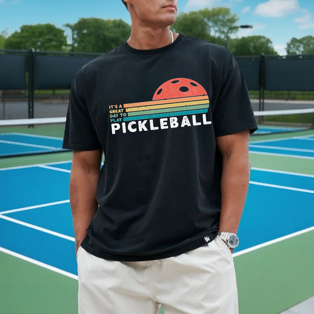 It’s a Great Day to Play Pickleball Retro Unisex T-Shirt - Picklechillz