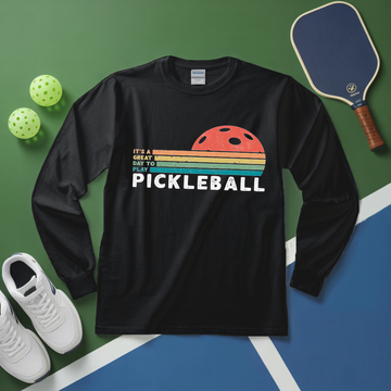 It’s a Great Day to Play Pickleball Retro Long Sleeve - Picklechillz