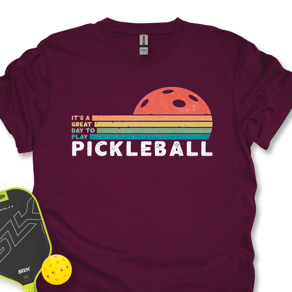 It’s a Great Day to Play Pickleball Retro Unisex T-Shirt - Picklechillz