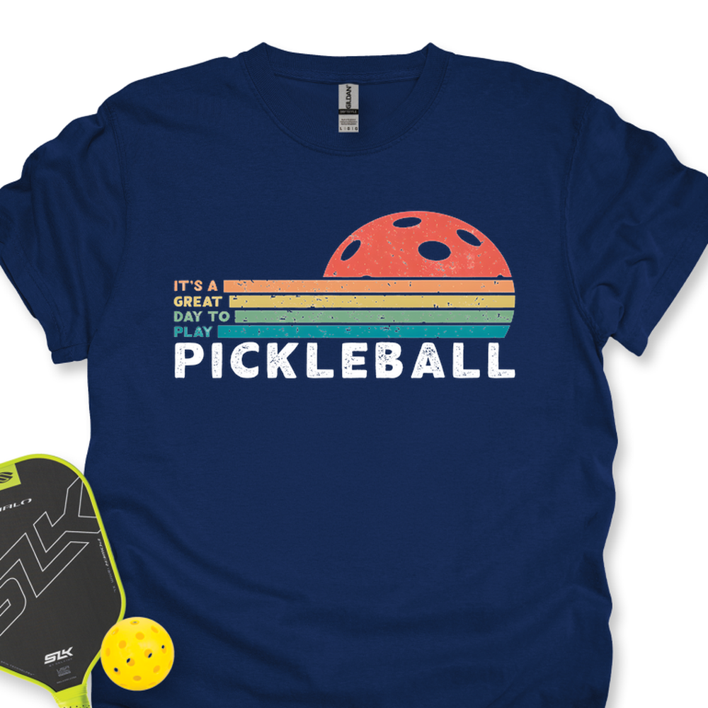It’s a Great Day to Play Pickleball Retro Unisex T-Shirt - Picklechillz