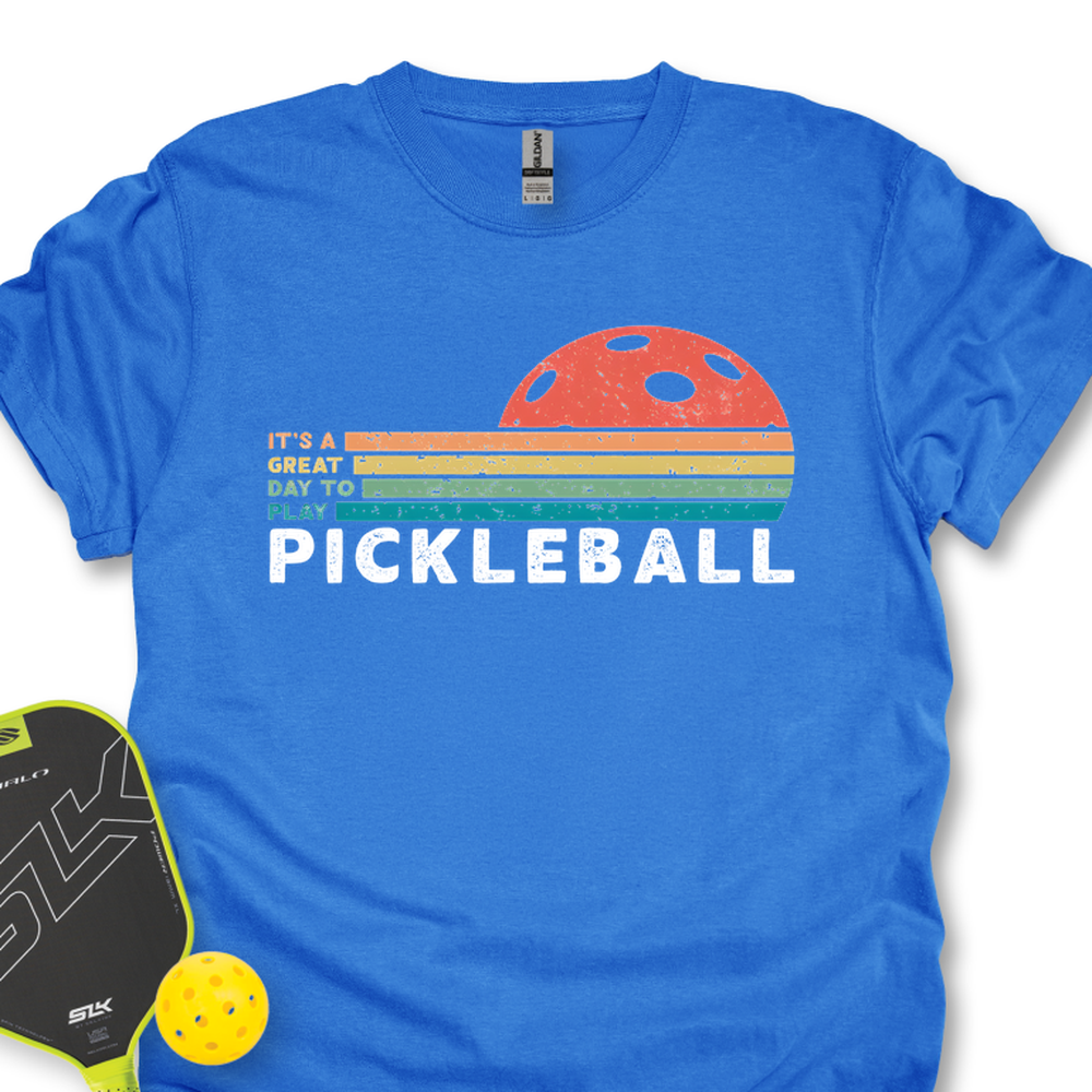 It’s a Great Day to Play Pickleball Retro Unisex T-Shirt - Picklechillz