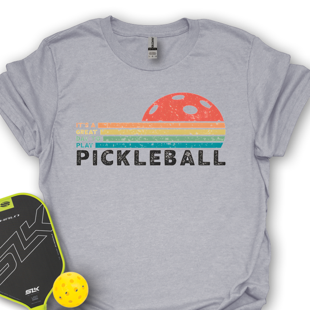It’s a Great Day to Play Pickleball Retro Unisex T-Shirt - Picklechillz