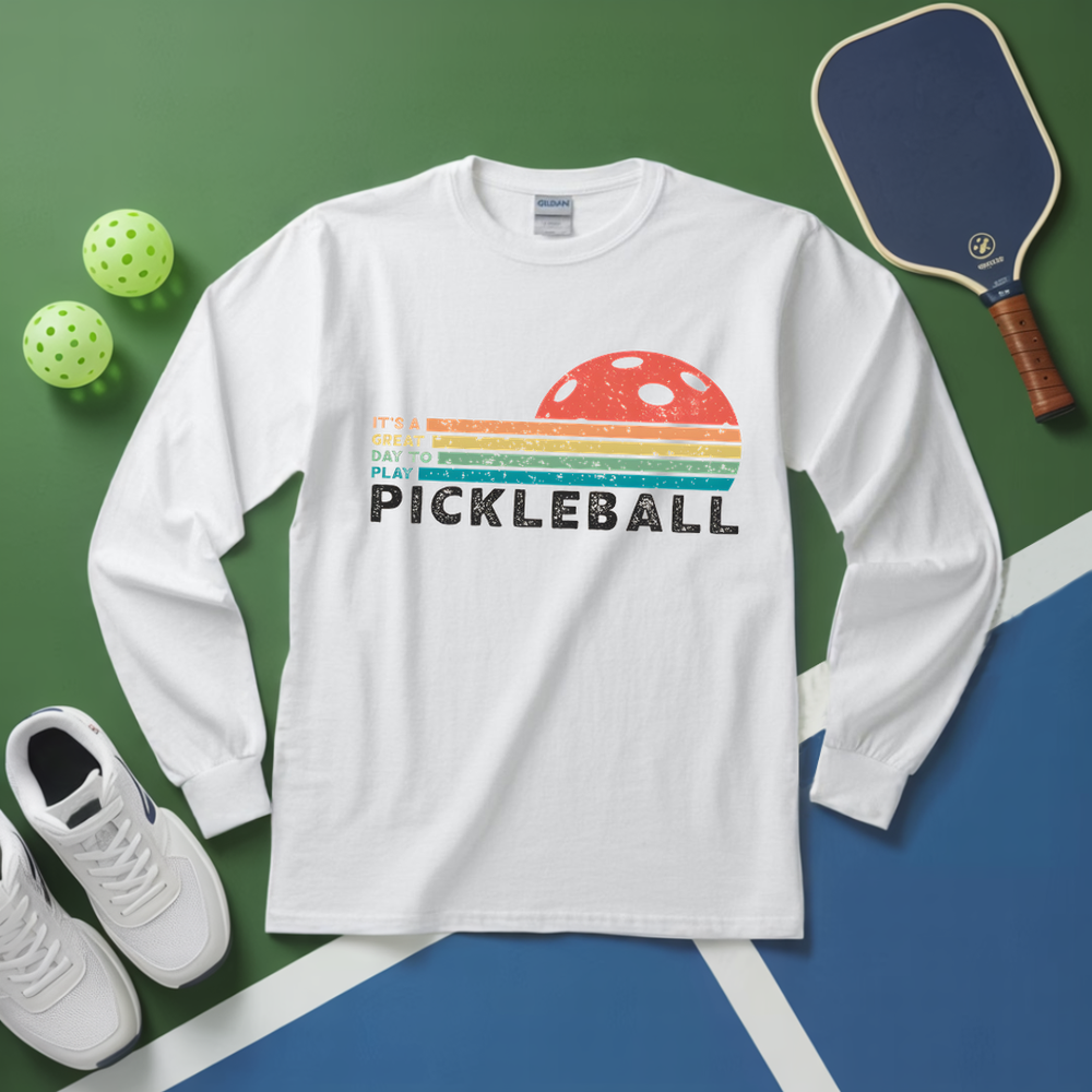 It’s a Great Day to Play Pickleball Retro Long Sleeve - Picklechillz