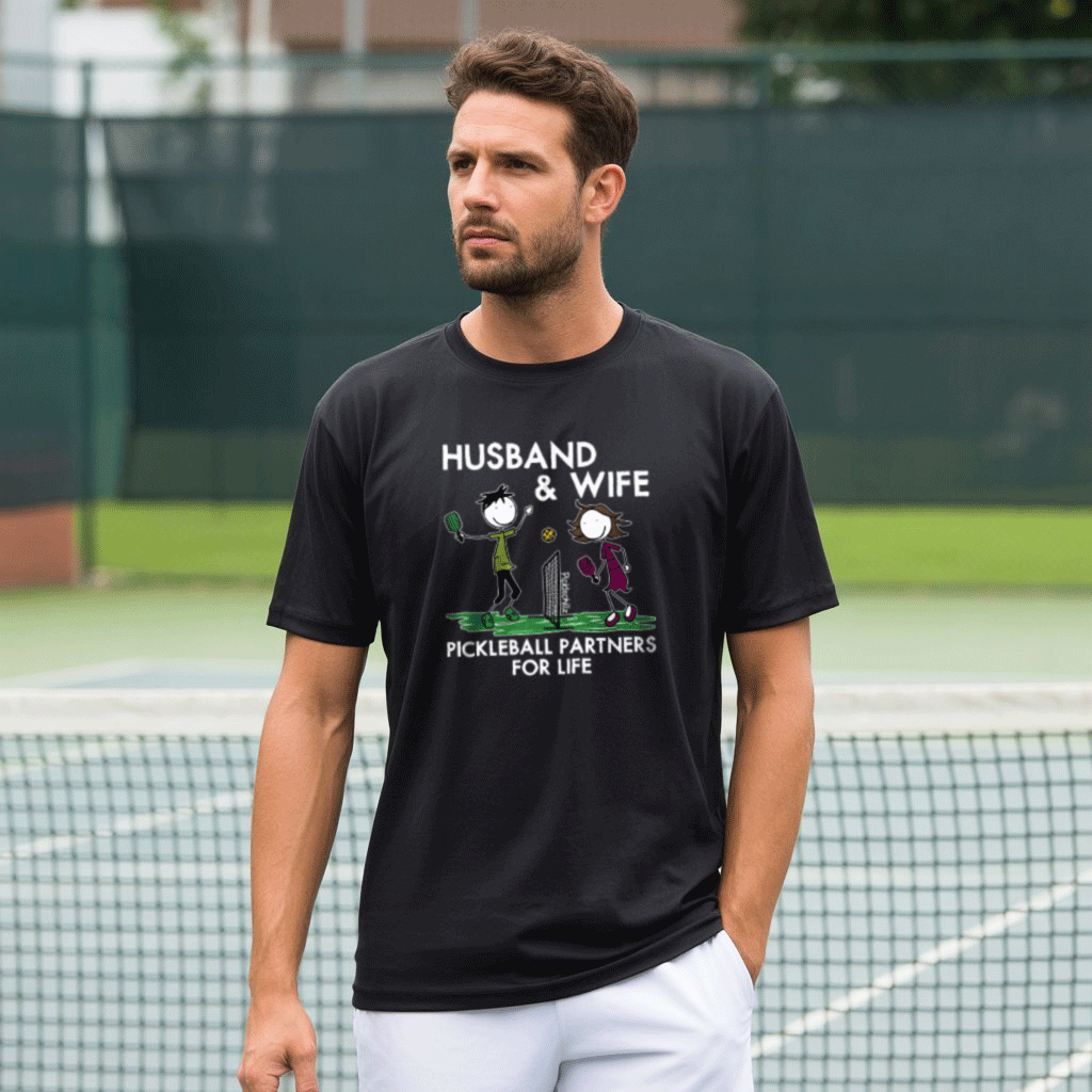 Husband & Wife – Pickleball Partners For Life Unisex T-Shirt - Picklechillz