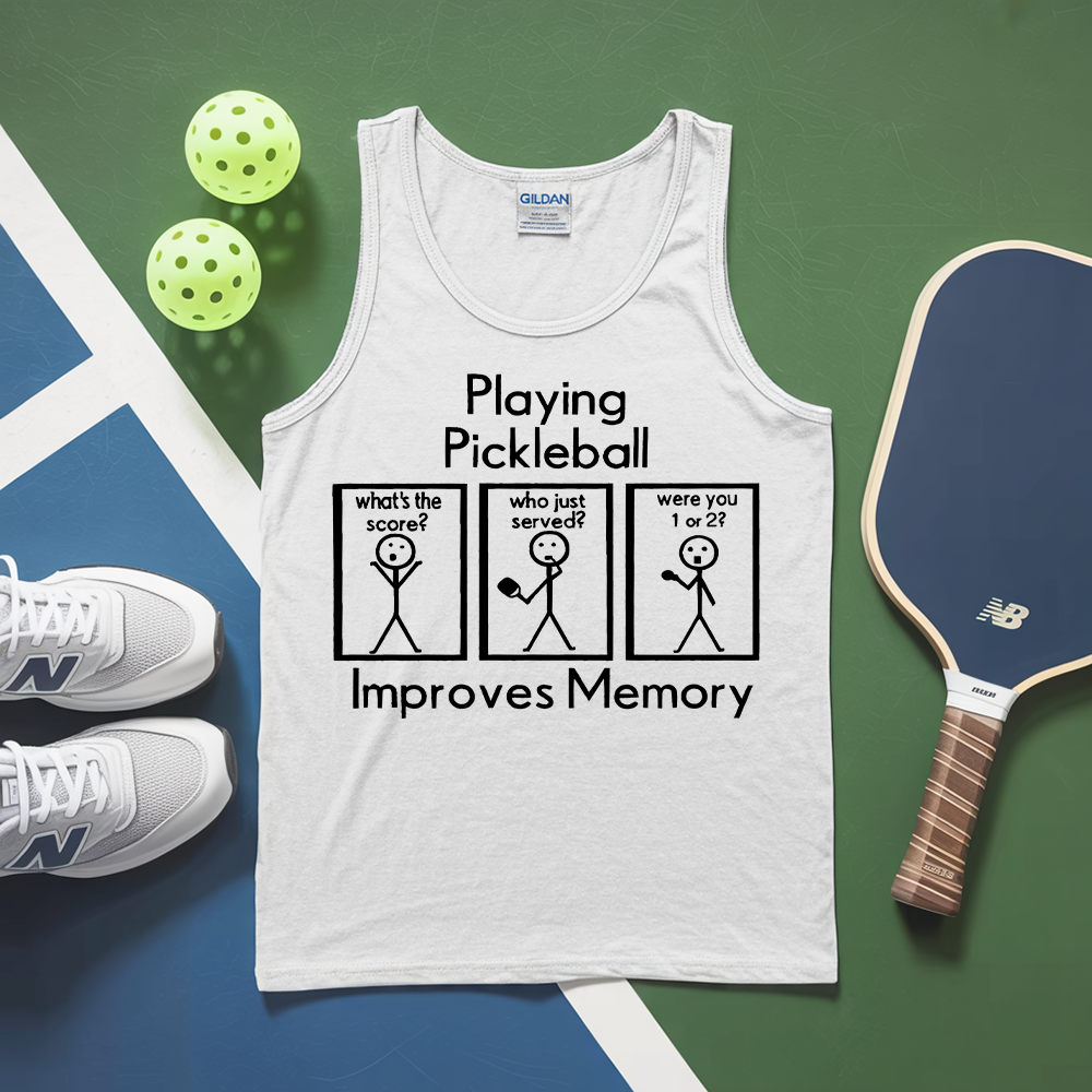Playing Pickleball Improves Memory Tank Top - Picklechillz