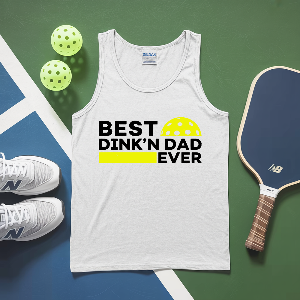 Best Dinkn Dad Ever Funny Pickleball Tank Top - Picklechillz