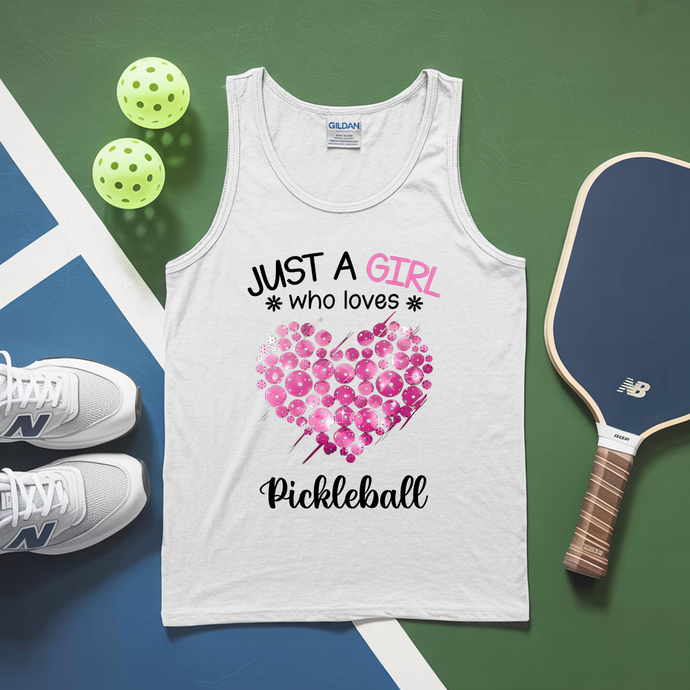 Just a Girl Who Loves Pickleball Tank Top - Picklechillz