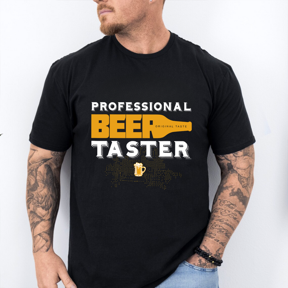 Comfort Colors Professional Beer Taster Shirt  - Picklechillz Funny Drinking T-Shirt – Beer Lover Gift for Men