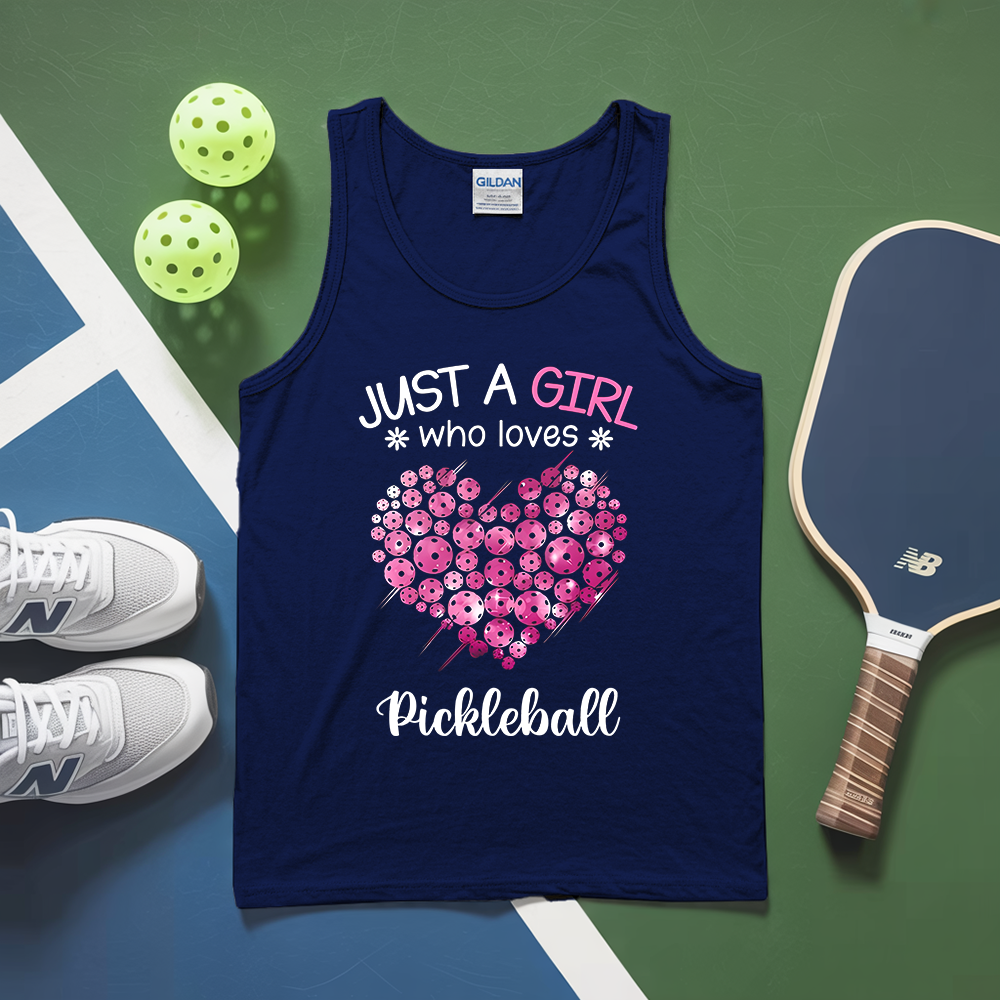Just a Girl Who Loves Pickleball Tank Top - Picklechillz