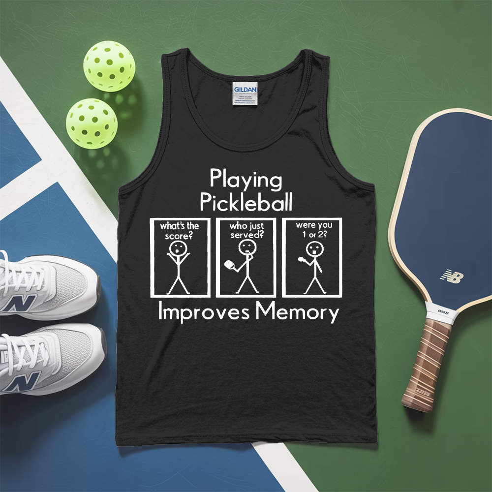 Playing Pickleball Improves Memory Tank Top - Picklechillz