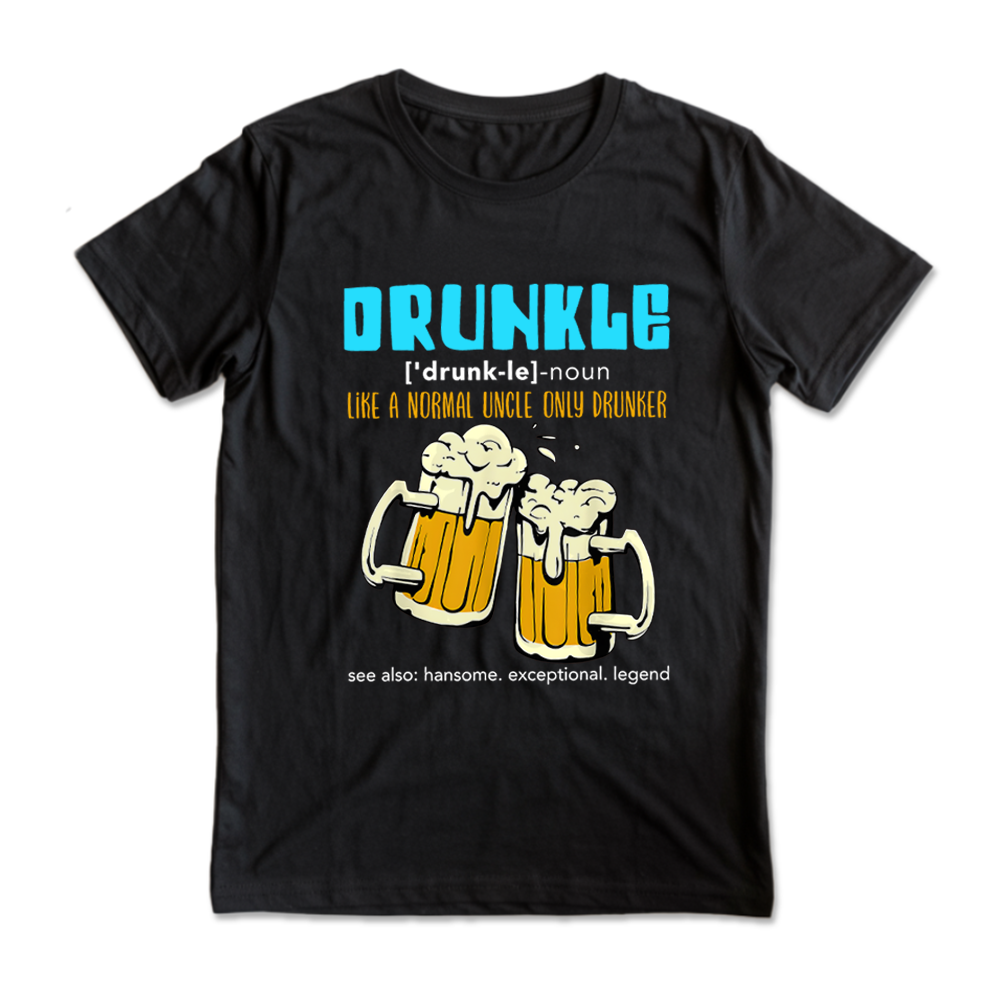 Comfort Colors Drunkle - Like a Normal Uncle, Only Drunker T-Shirt – Picklechillz Beer Gift Tee
