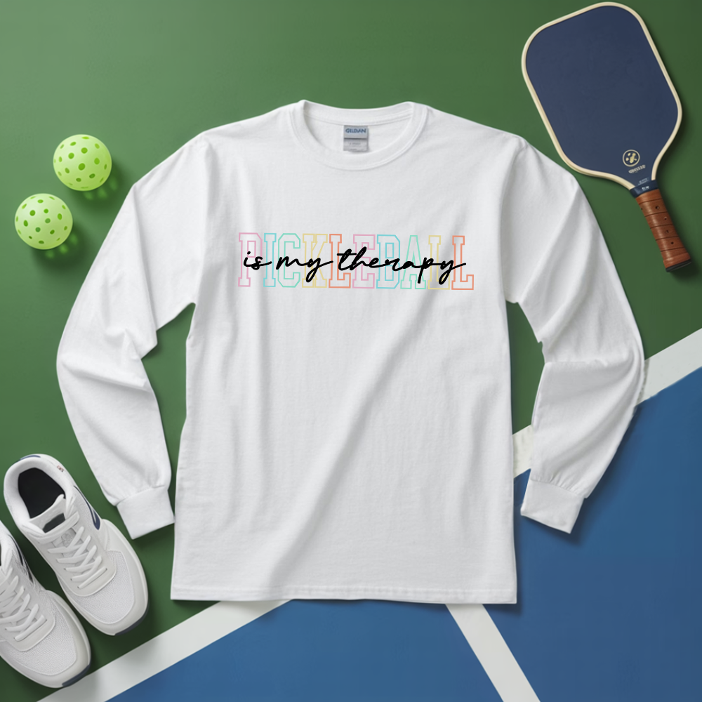 Pickleball Is My Therapy Long Sleeve - Picklechillz