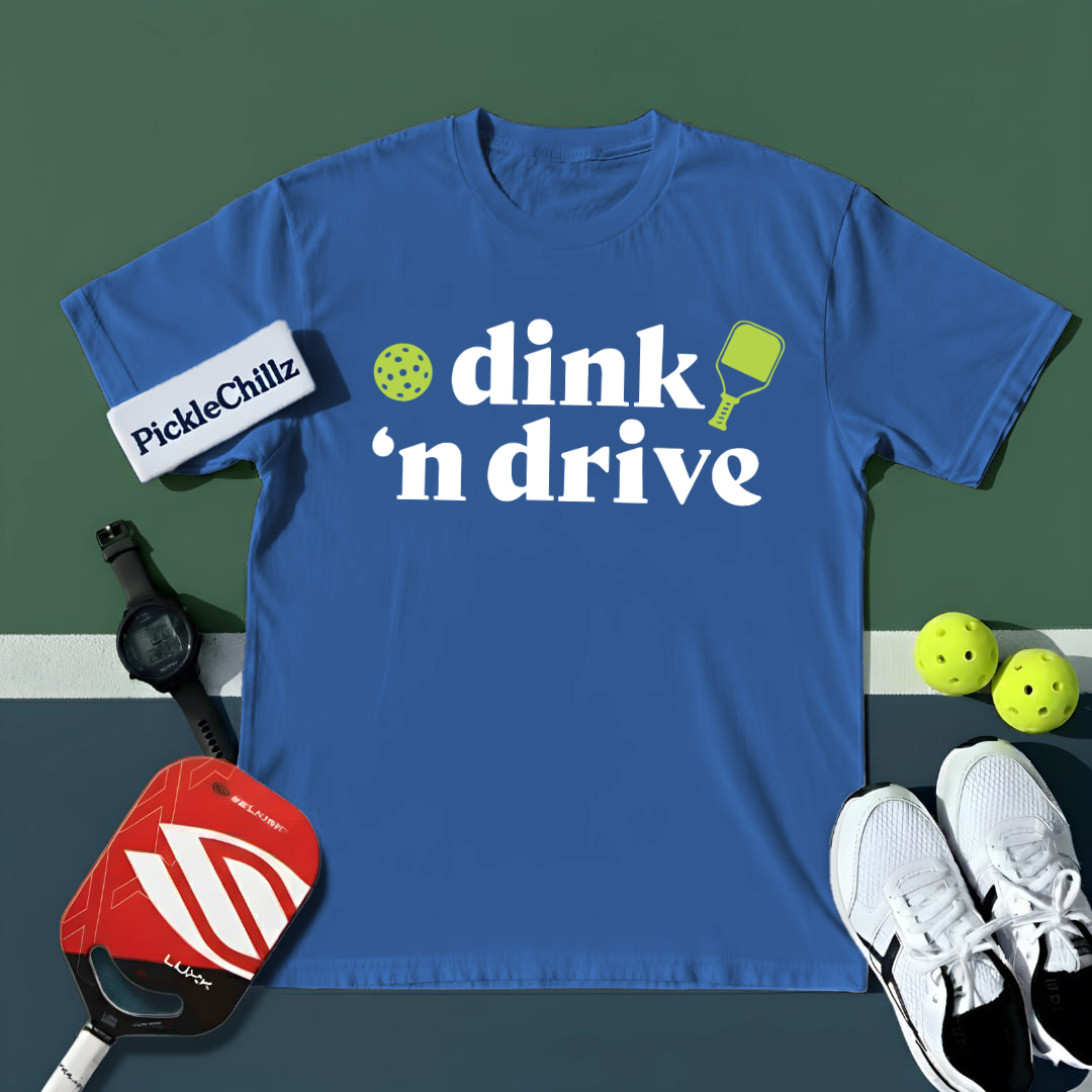 Dink and Drive Performance - Pickleball Unisex T-Shirt - Picklechillz