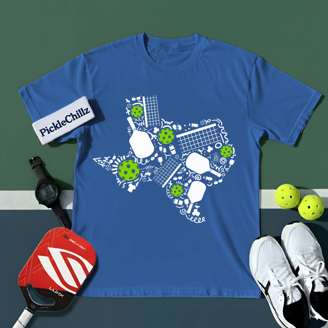 Texas Pickleball Map Unisex T-Shirt - Picklechillz