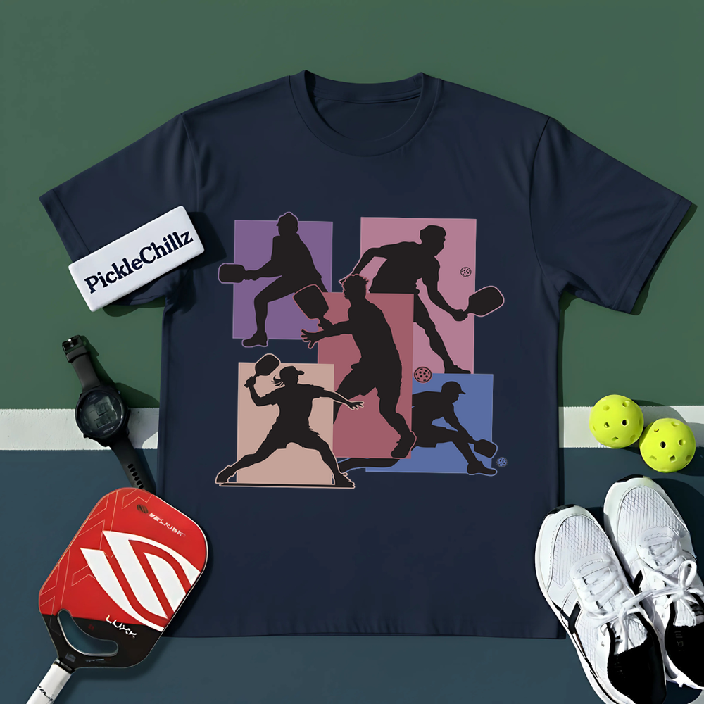 Silhouette Players Pickleball Graphic Unisex T-Shirt - Picklechillz