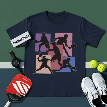Silhouette Players Pickleball Graphic Unisex T-Shirt - Picklechillz