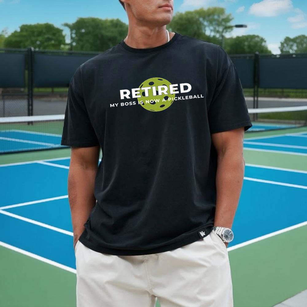Retired My Boss Is Now A Pickleball Unisex T-Shirt - Picklechillz