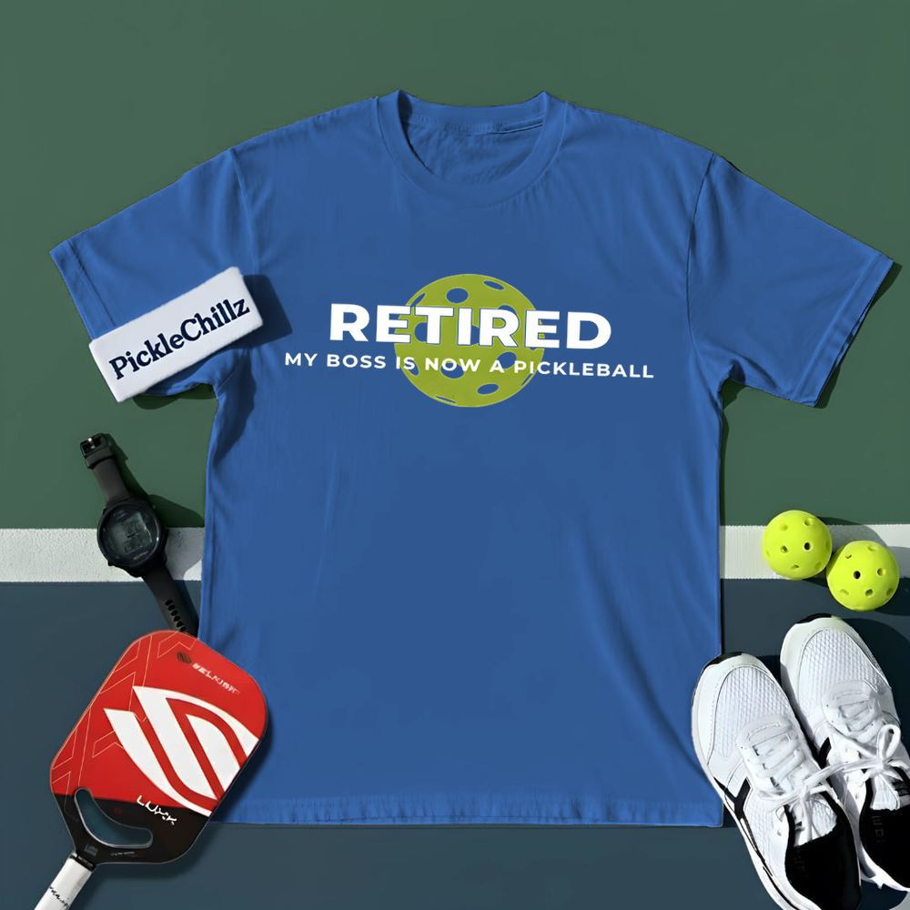 Retired My Boss Is Now A Pickleball Unisex T-Shirt - Picklechillz