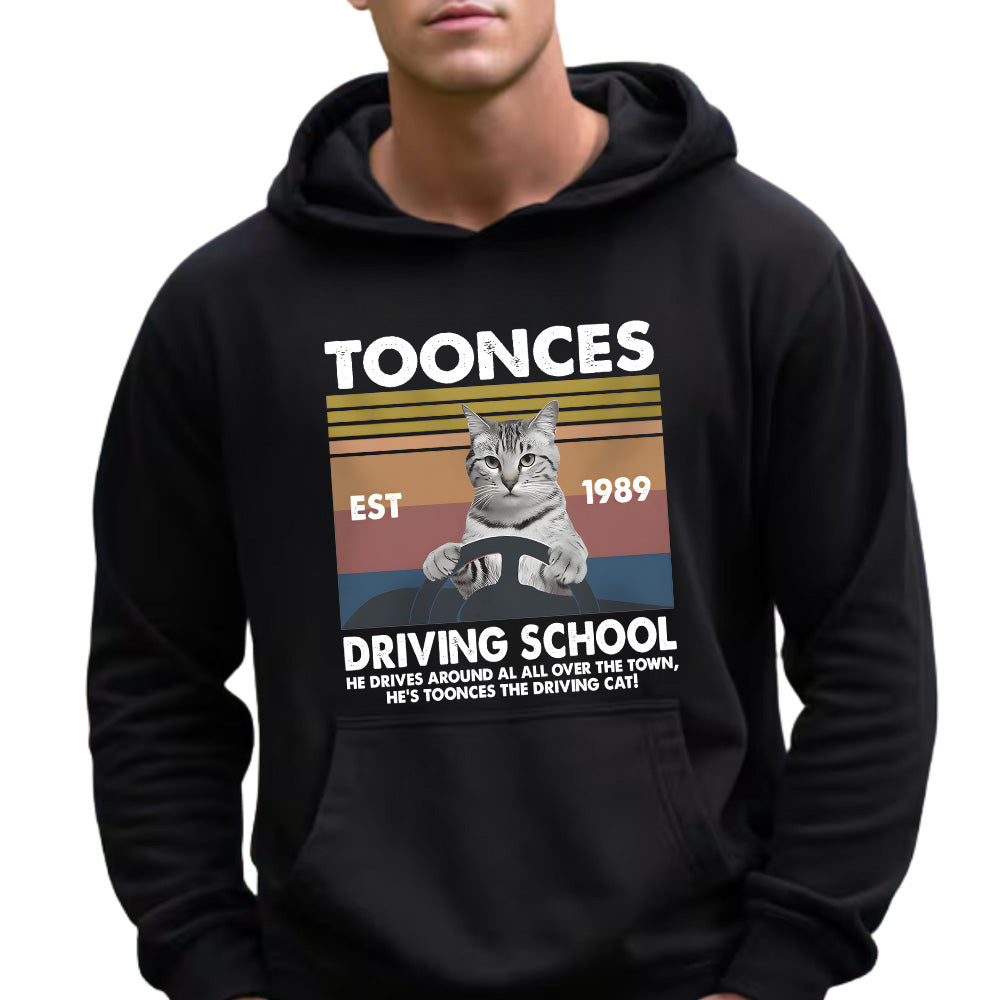 Toonces The Driving Cat Hoodie – Picklechillz Funny Retro Driving School Sweatshirt