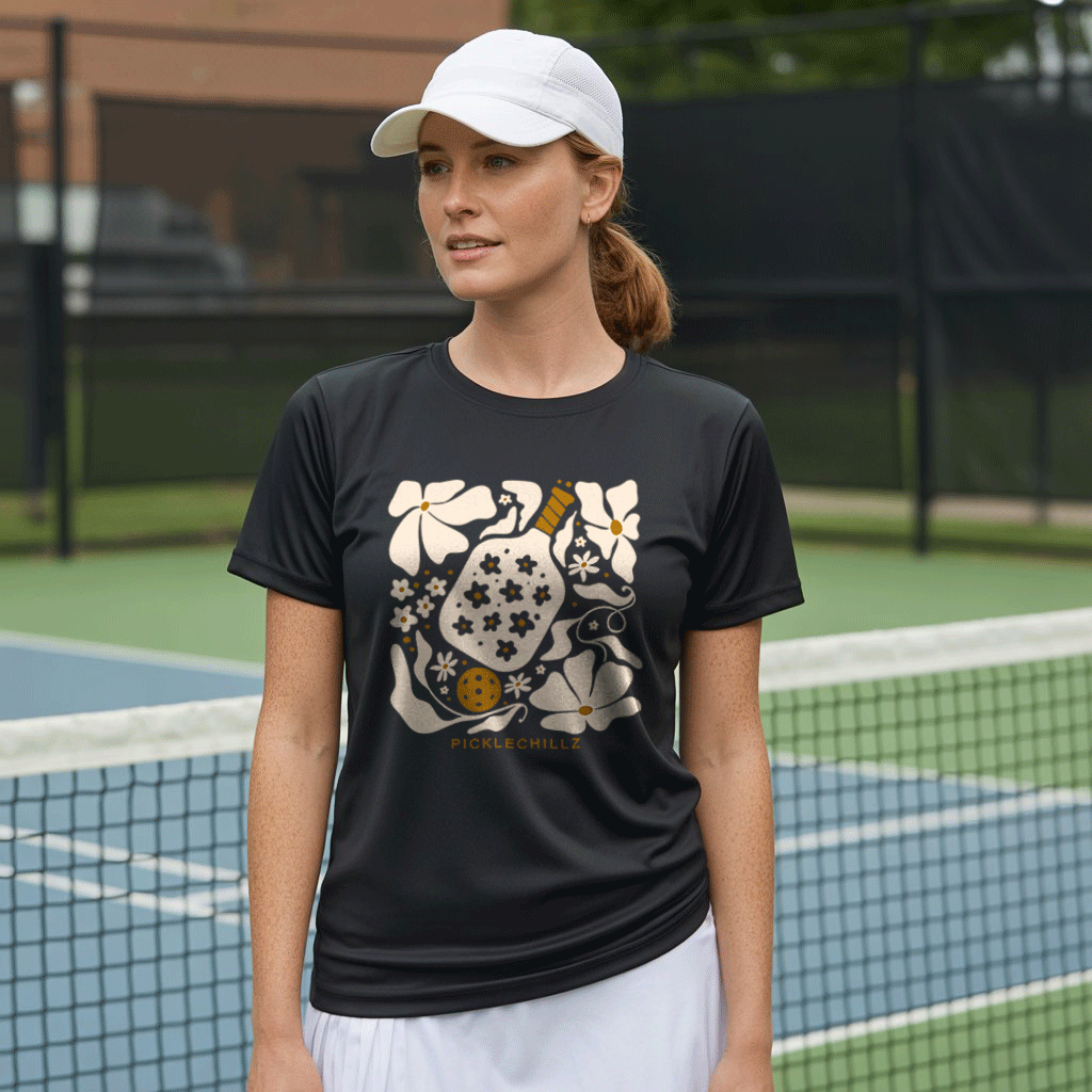 Boho Flower Pickleball v2 Unisex T-Shirt - Picklechillz
